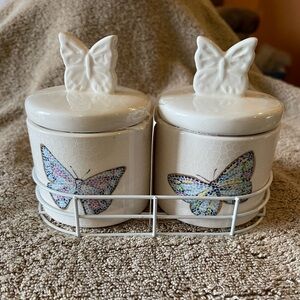 Seeds and Sunshine set of 2 small Containers with Butterfly Lid